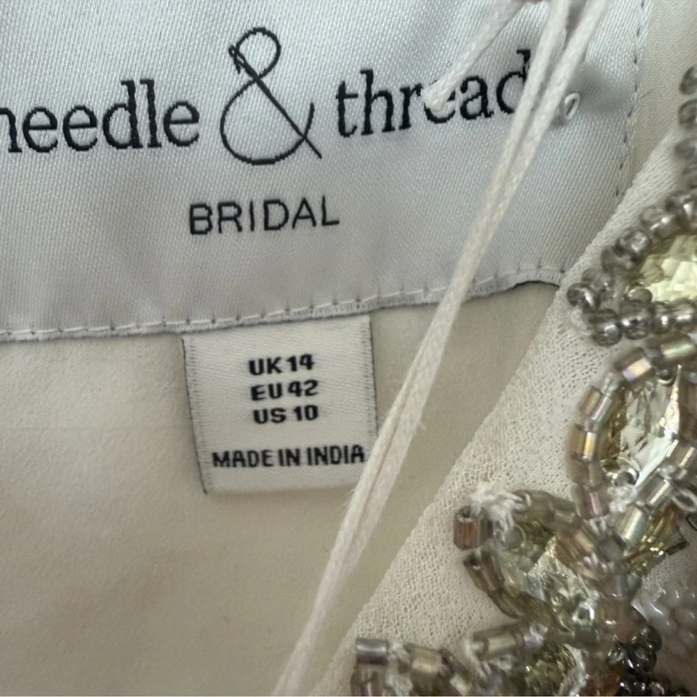 Needle & Thread White Beaded Tulle Gown - Picture 4 of 5